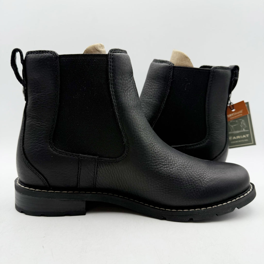 Ariat Womens Wexford Chelsea Boots US 7.5 B Black Leather Waterproof NWOB