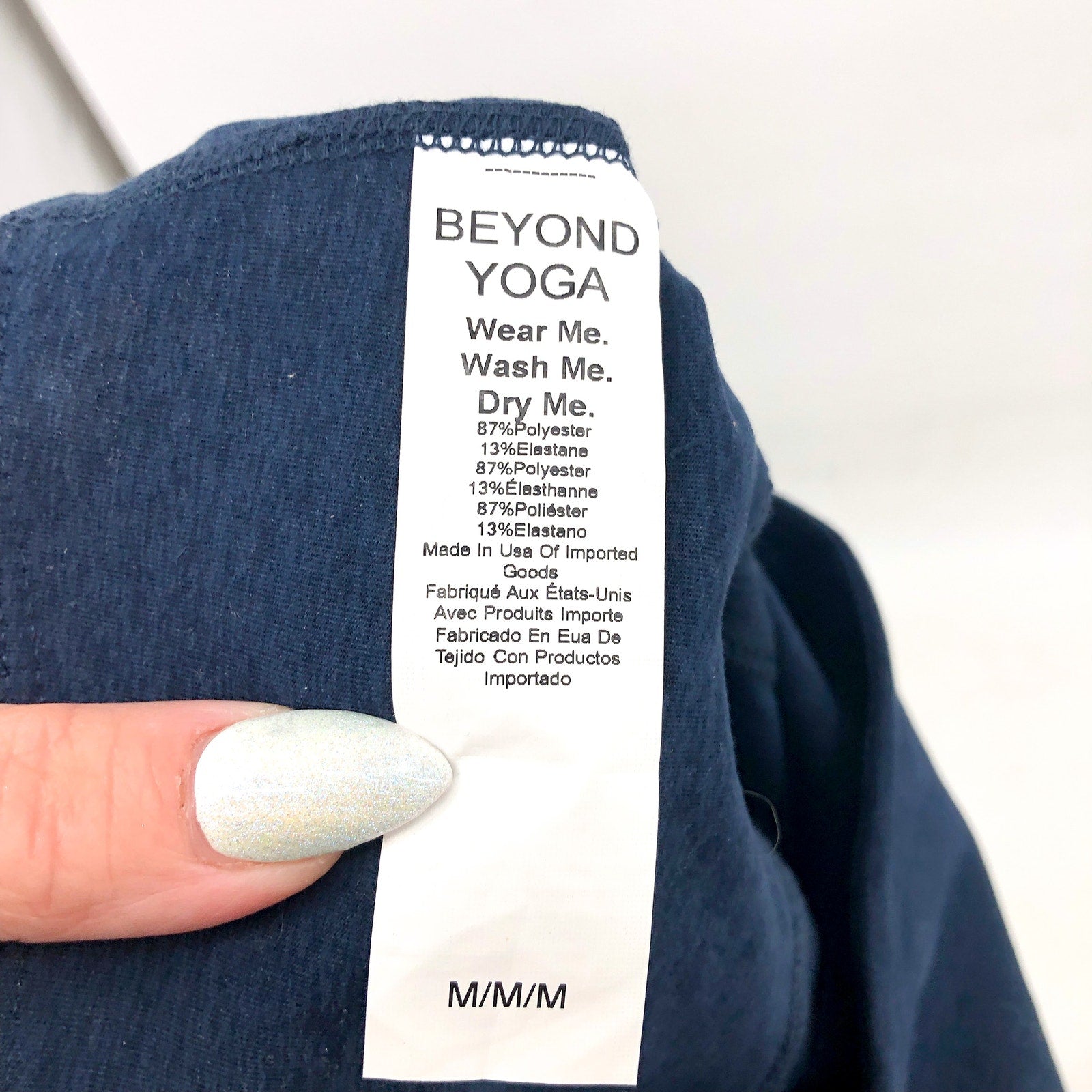 BEYOND YOGA Women's Practice Bootcut Pants Medium Navy Blue Spacedye NWT