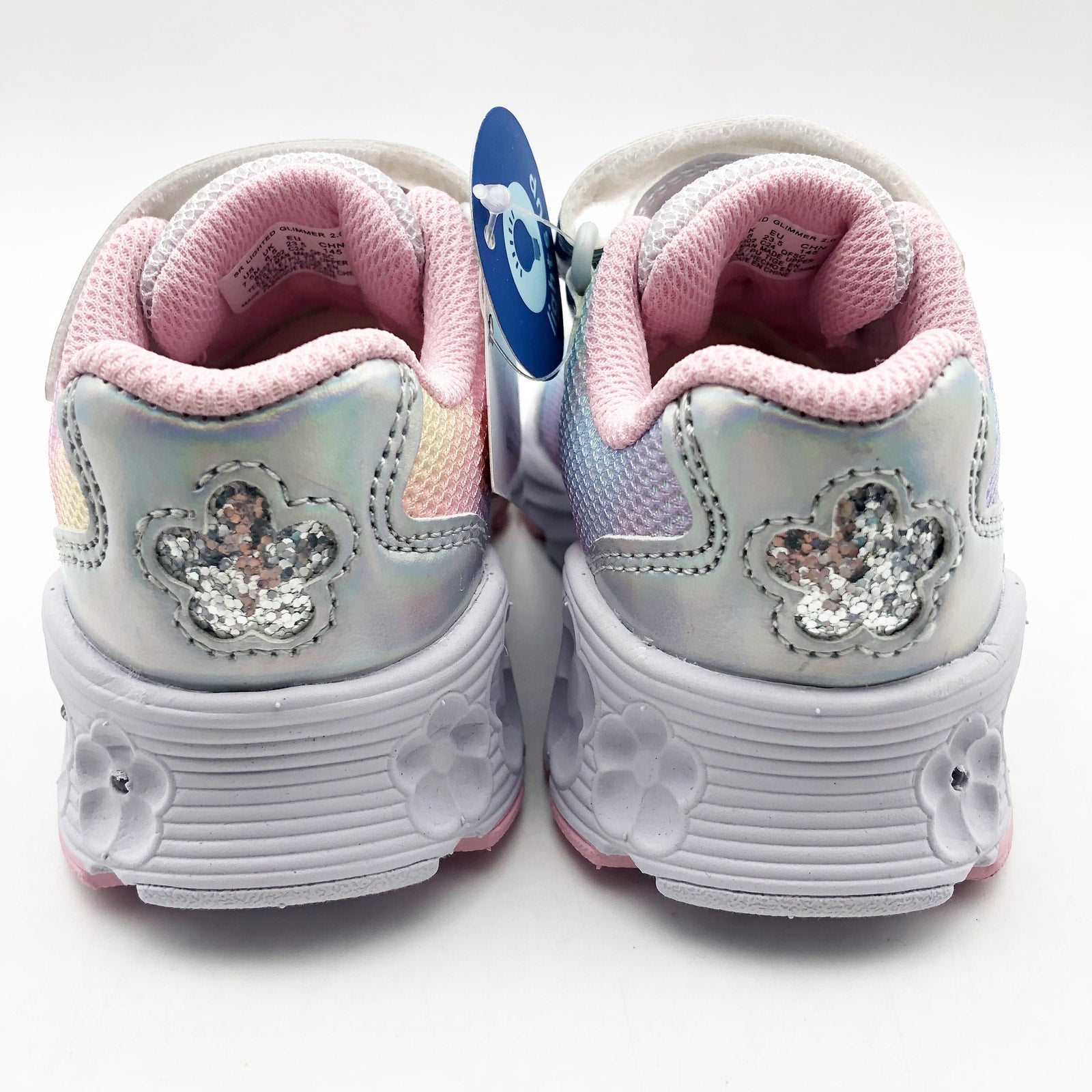 Stride Rite Girls SR Lighted Glimmer Sneaker 2.0 Size 3 WIDE Pink Kid Shoes NIB