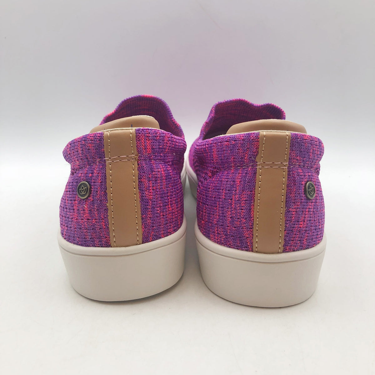 Spenco Womens Coastal Slip-on Sneakers Size 11 B Blush Purple Pink Knit NIB