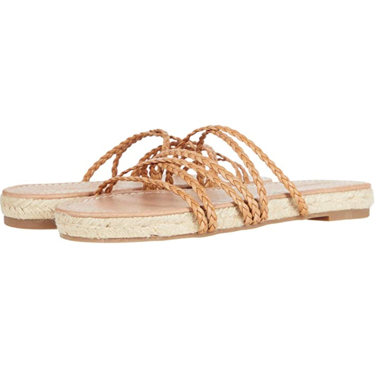 Madewell Women's Kathryn Espadrille Slide Sandal US 8.5 Brown Leather MD777 NWOB