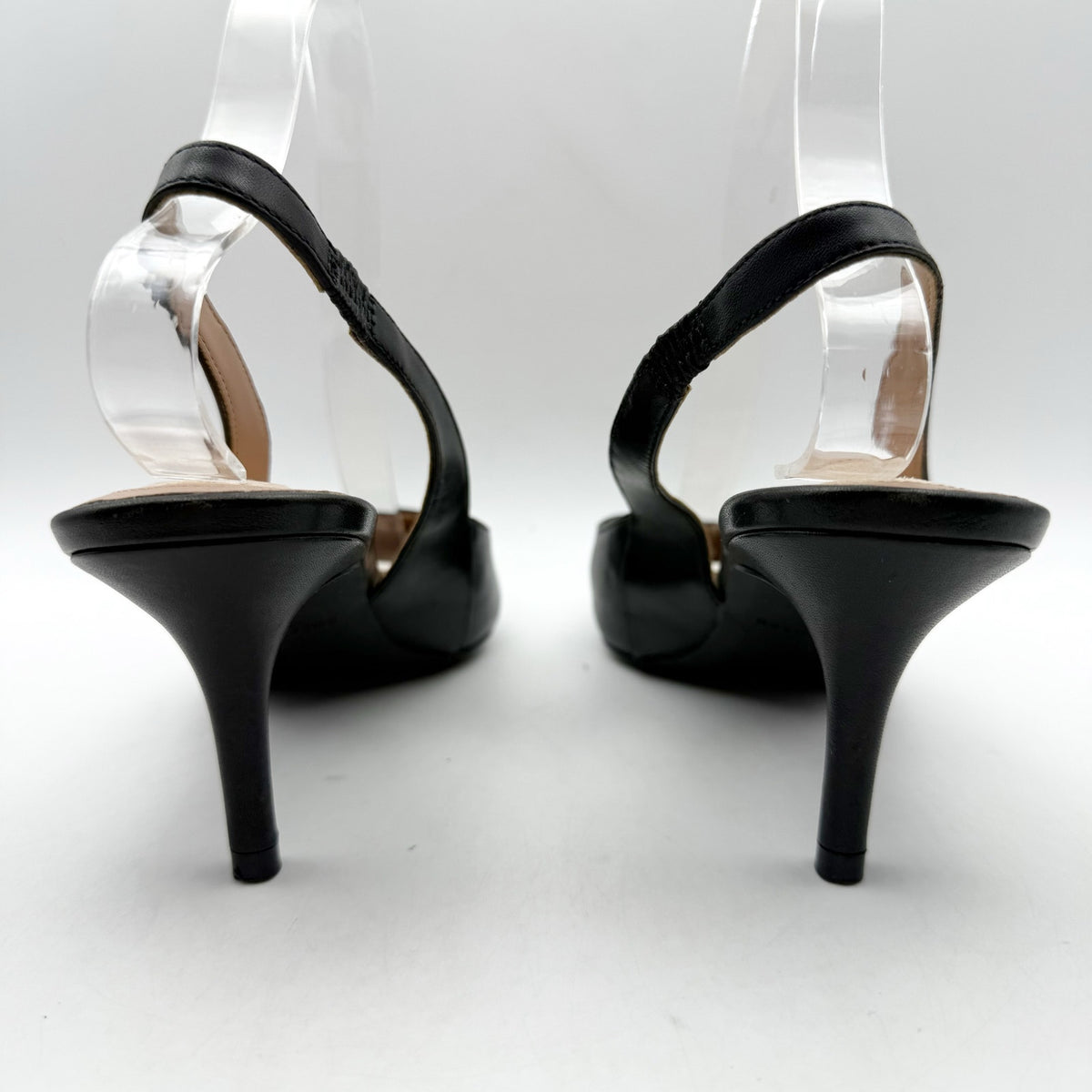 Cole Haan Womens The Go-To Slingback Pumps Size 8 B Black Leather Lizard NWOB