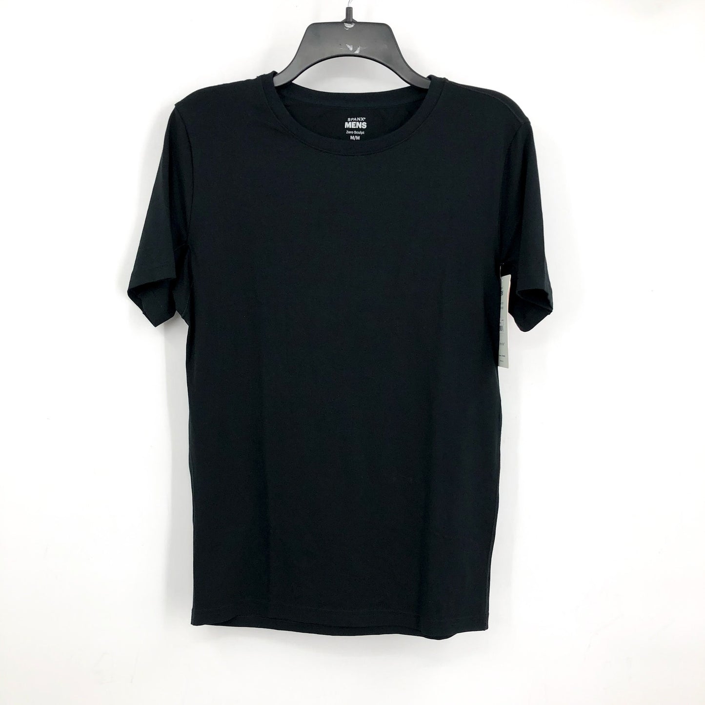 SPANX Mens Zero Sculpt Crewneck T-shirt Medium Classic Black Cotton & Modal NWT