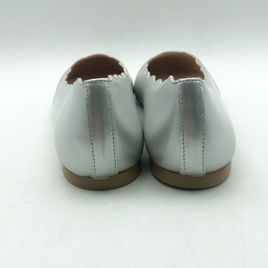 French Sole FS/NY Womens Jigsaw Flats US 6.5 EU 36.5 Silver Metallic Leather NIB