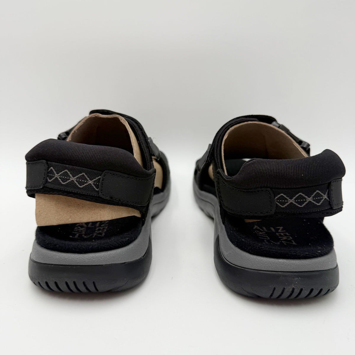 Naturalizer Womens Angeles III Sandals Size 8.5 M EU 38.5 Black Leather NIB