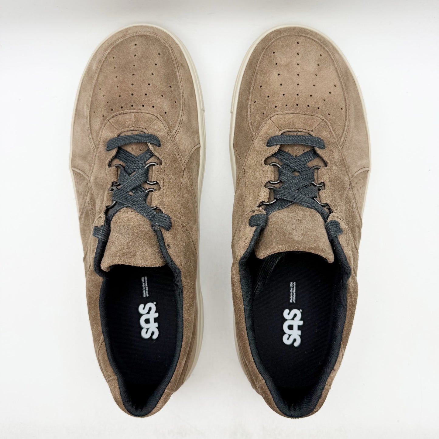 SAS Mens High Street Sneakers US 12.5 WW EU 45 Almond Tan Comfort NIB