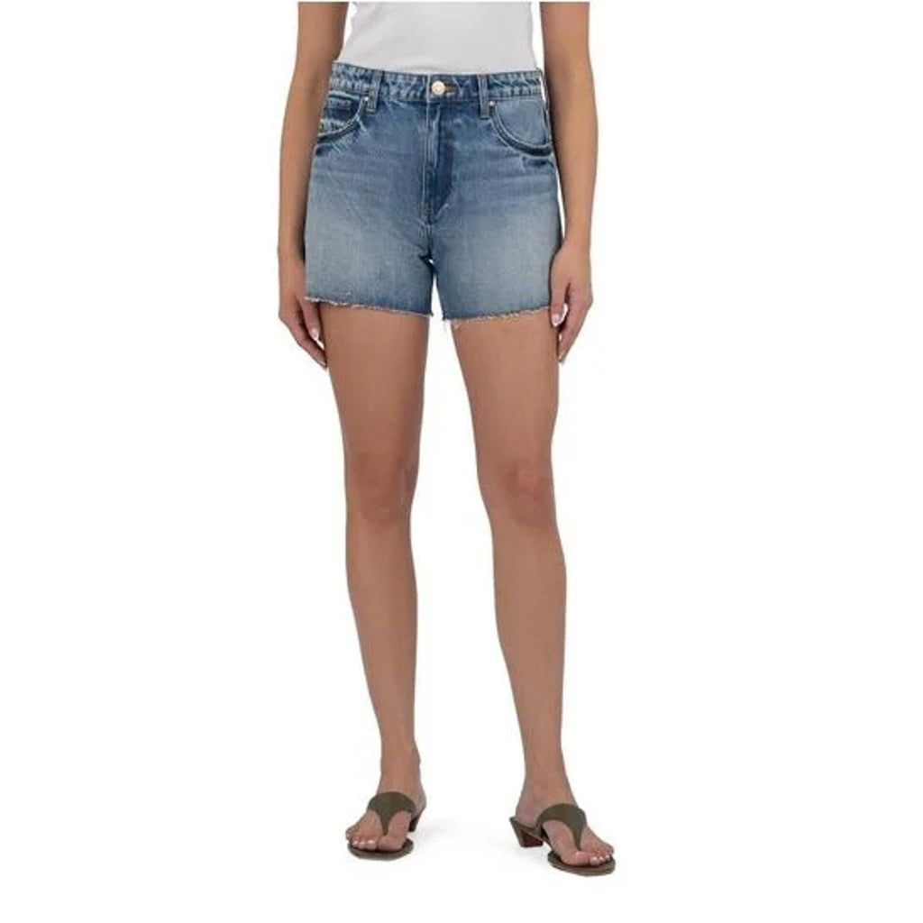 KUT FROM THE KLOTH Taylor Denim Shorts Size 8 Freedom Blue High Waist CutOff NWT