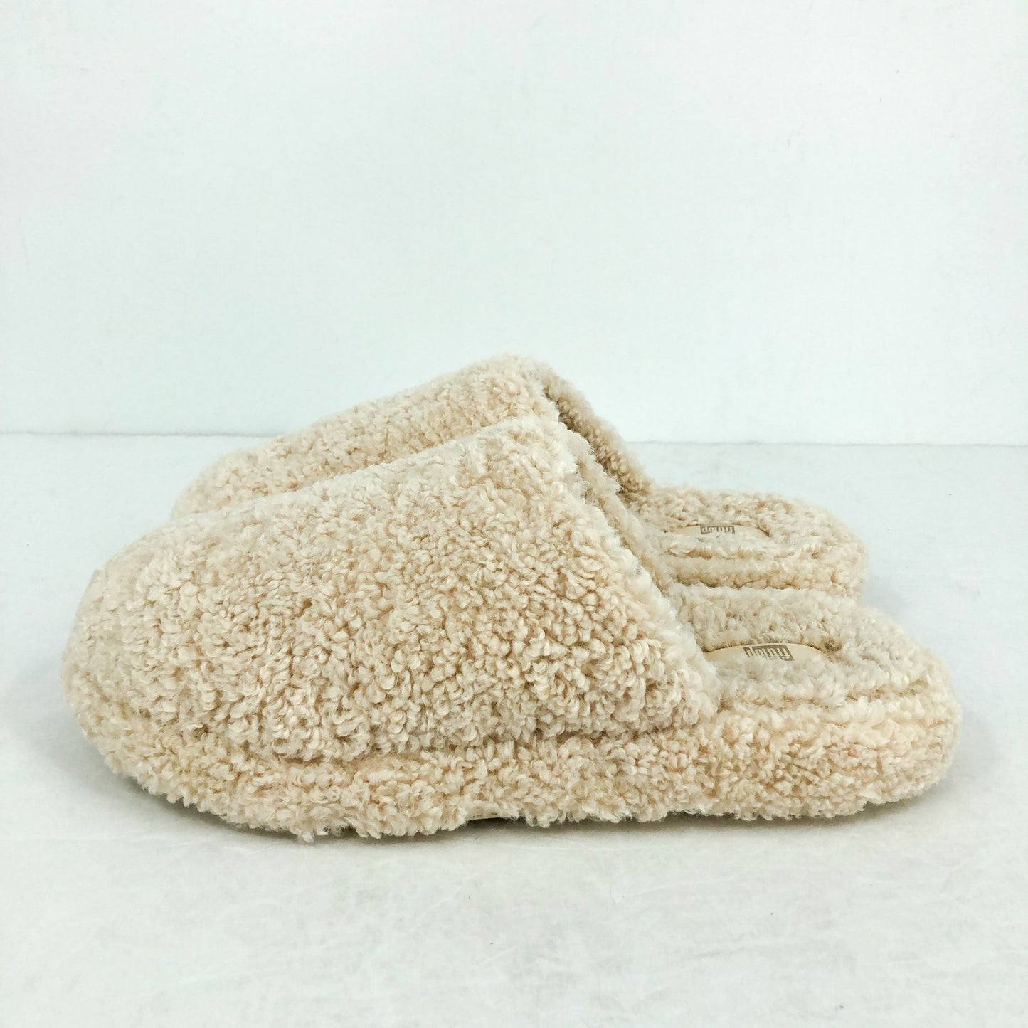 FitFlop Womens Iqushion D-Luxe Padded Teddy Mules US 9 EU 41 Cream Beige NIB