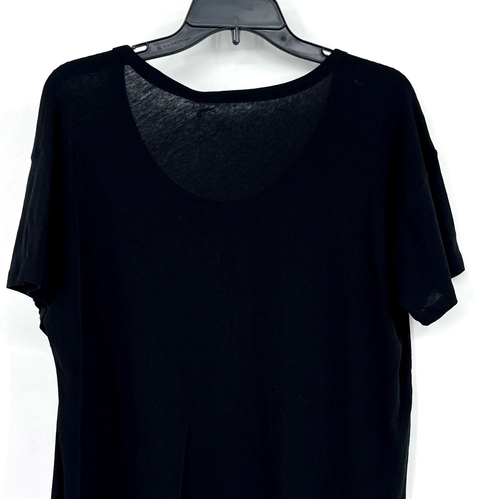 EVERLANE Women's The Air Scoop-Neck Tee Medium Black Short Sleeve NWT