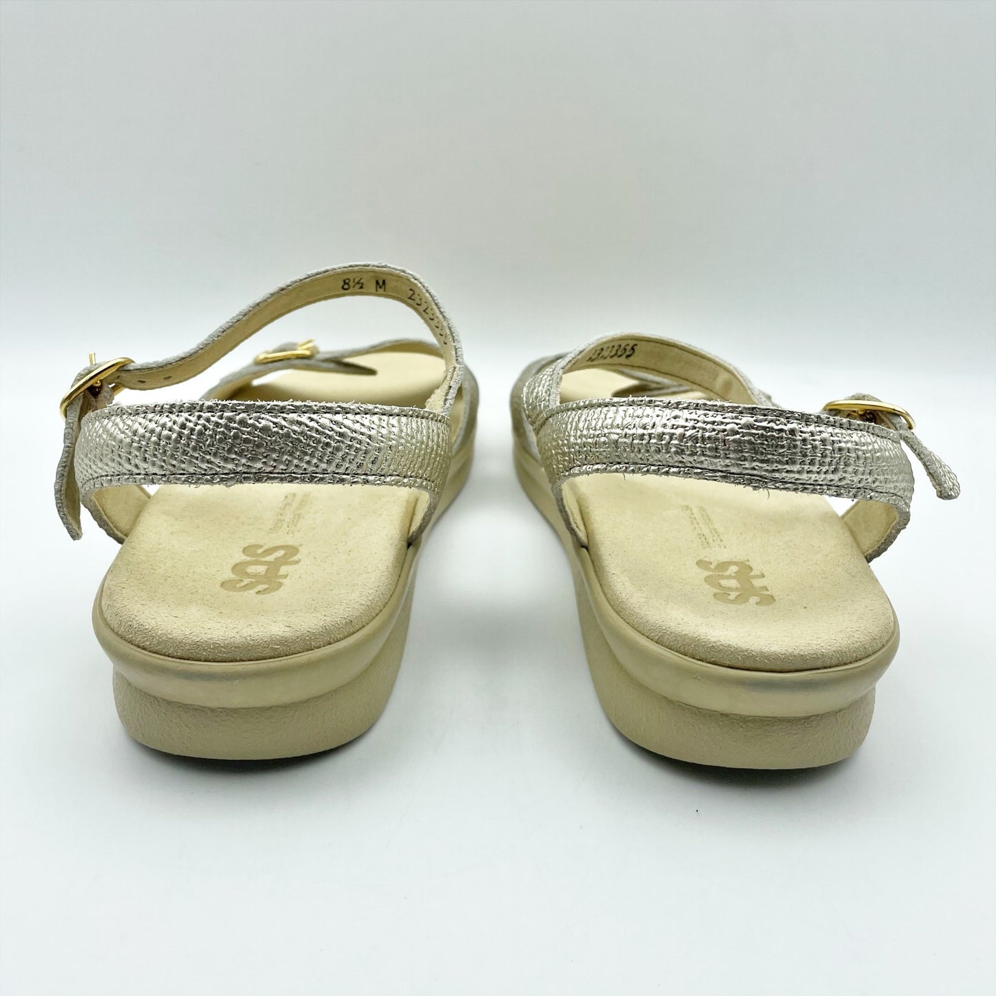 SAS Womens Duo Adjustable Comfort Sandal US 8.5 M EU 39 Gold Leather NWOB