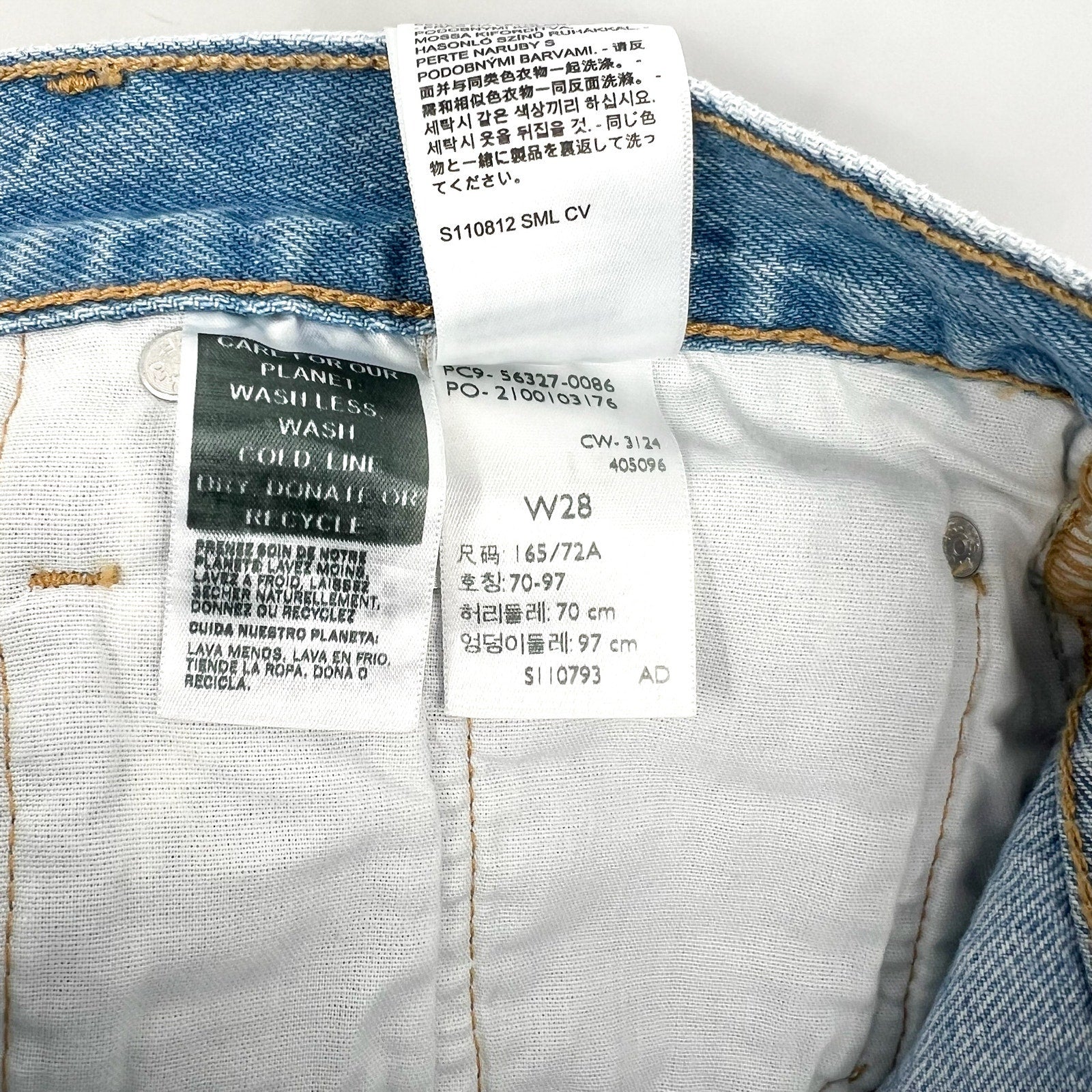 LEVI'S Womens 501 Original Fit Denim Shorts Size 28 US 6 Blue 56327-0086 NWT