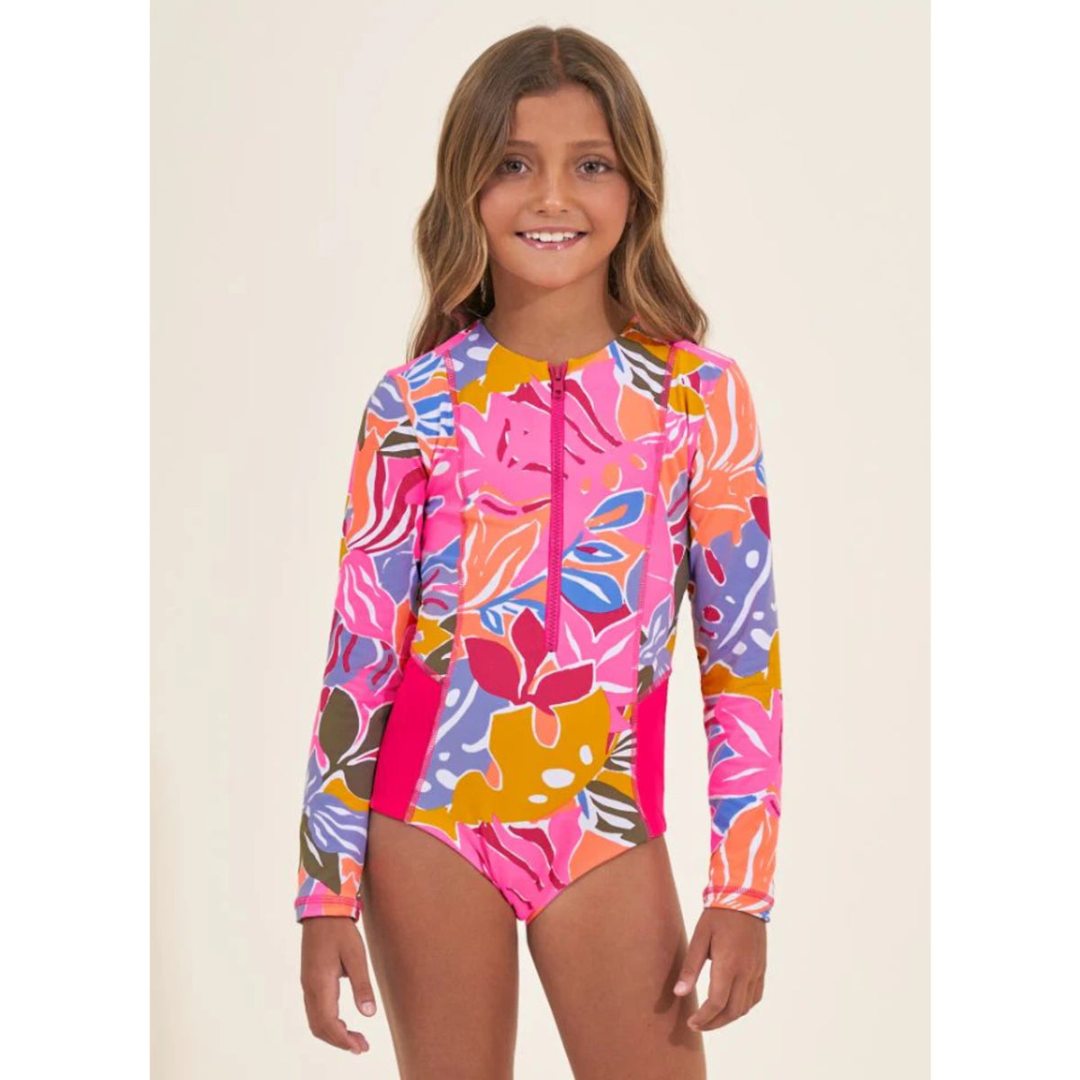 MAAJI Girls Miku Reversible Long Sleeve One Piece Size 14 Pink Jungle Rain NWT