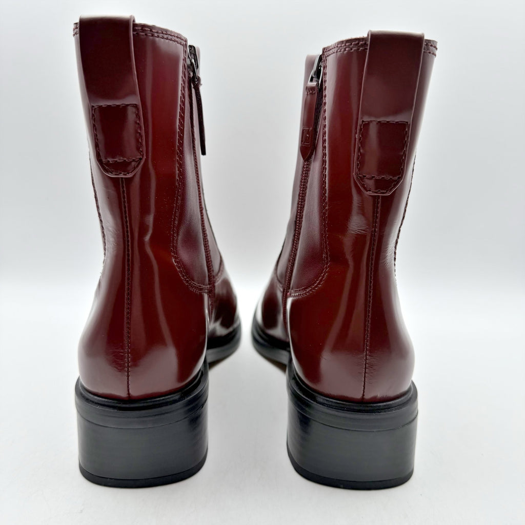 Franco Sarto Womens Gracelyn Ankle Boots US 5.5 Red Leather Booties NIB