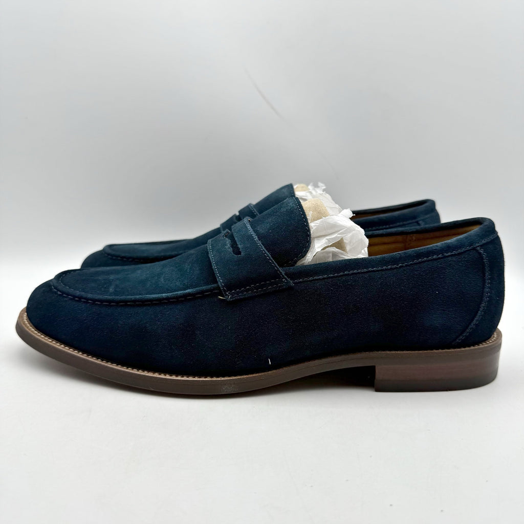 Florsheim Mens Rucci Penny Loafers Size 7 M EU 40 Navy Blue Suede NIB