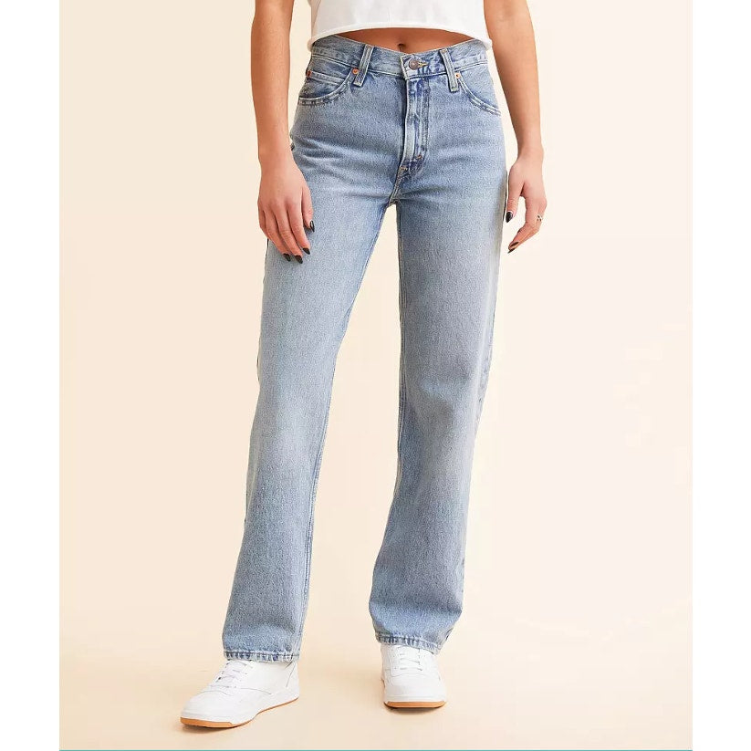 LEVI'S Womens Dad Straight Jeans 31x30 US 12 Blue Far and Wide NWT 79770-0019