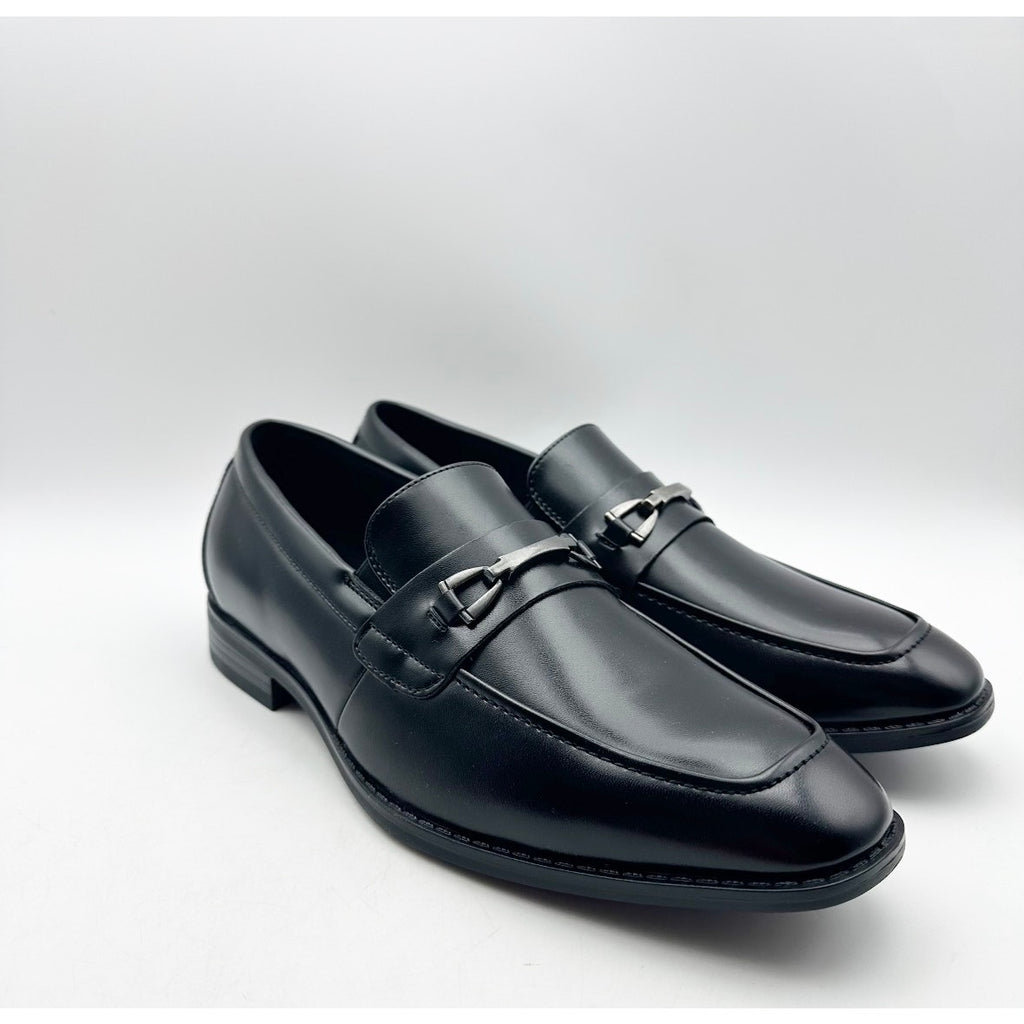 Stacy Adams Boys Kaylor Moc Toe Bit Loafers Size 7 M Black Slip On NWOB