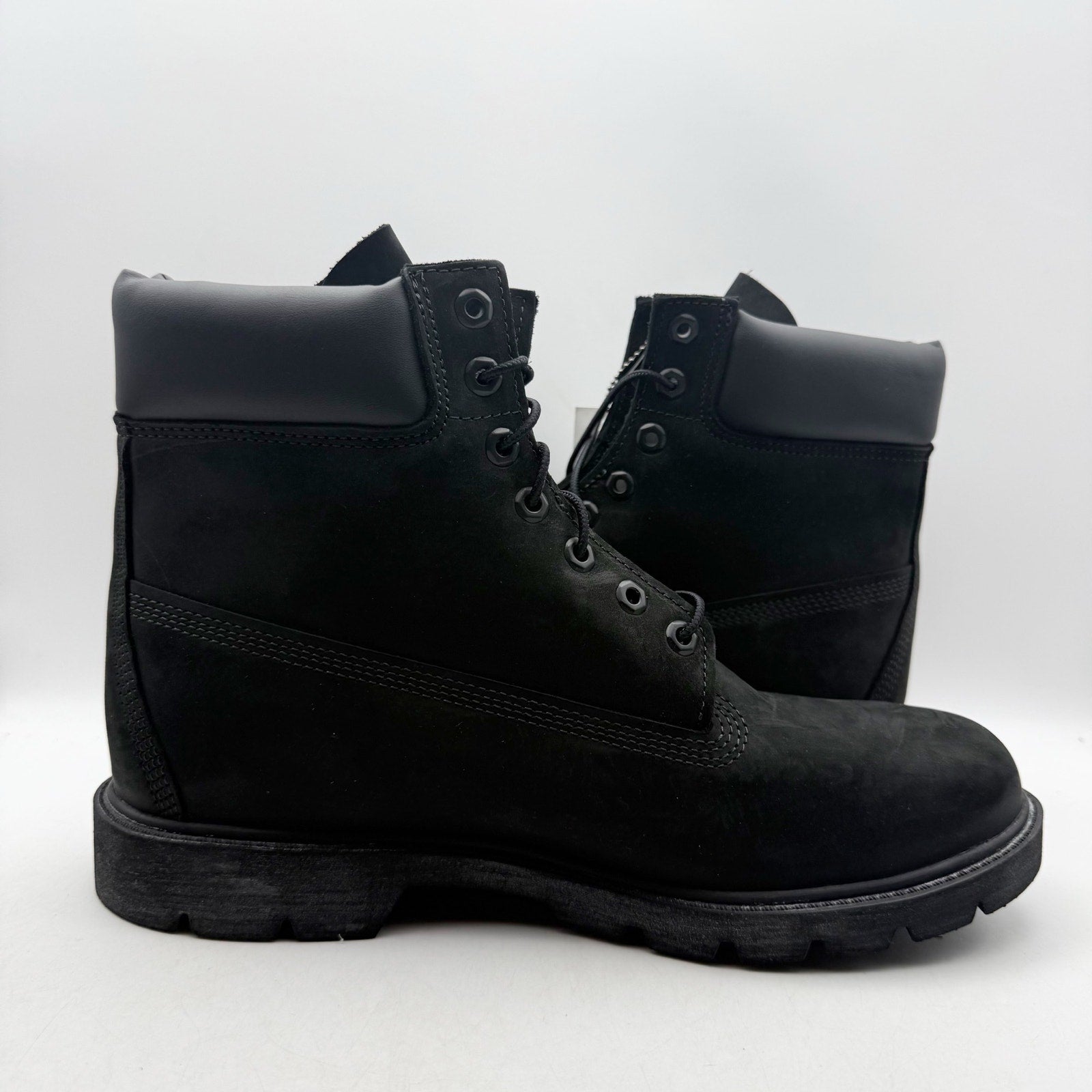 Timberland Mens Classic 6" Boots US 11 M EU 45 Black Nubuck Waterproof NIB