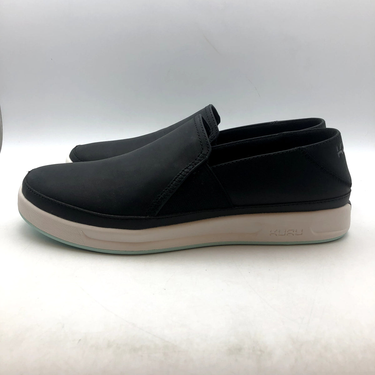 KURU Womens Roam Atla Slip On Sneakers Size 10.5 EU 42 Jet Black Leather NIB