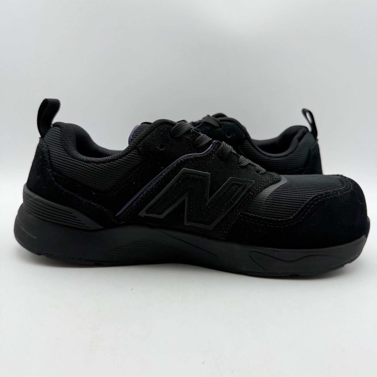 New Balance Womens Elite Lite Work Shoes US 7.5 Black Purple CT SR Sneakers NIB