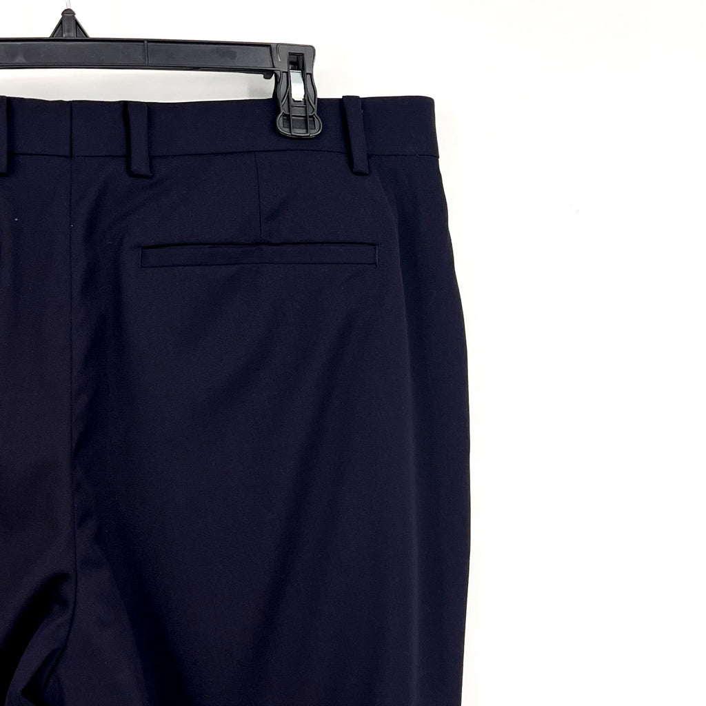 EVERLANE Men's Italian Wool Dress Pants 35x32 Navy Blue Flat Front NWT