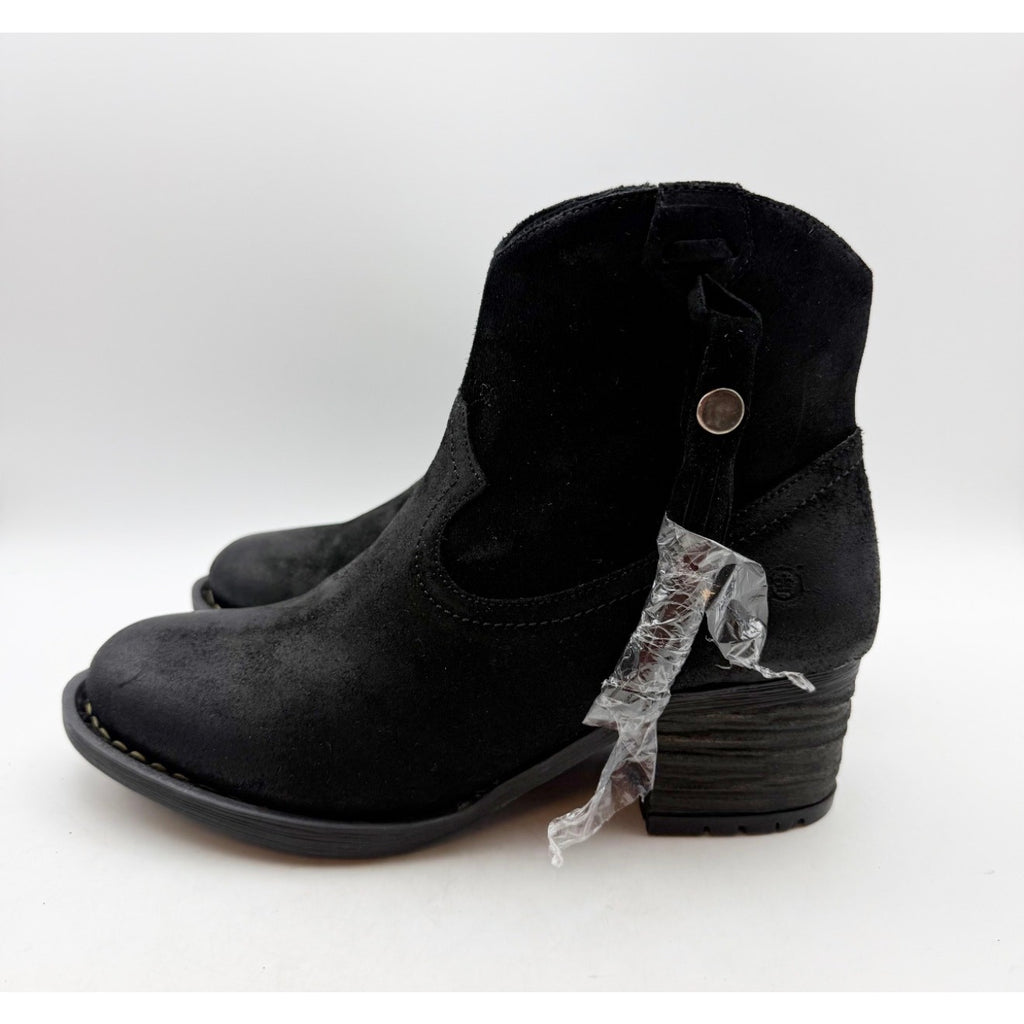 Born Womens Alondra Western Boots Size 9 M EU 40.5 Black Leather NIB