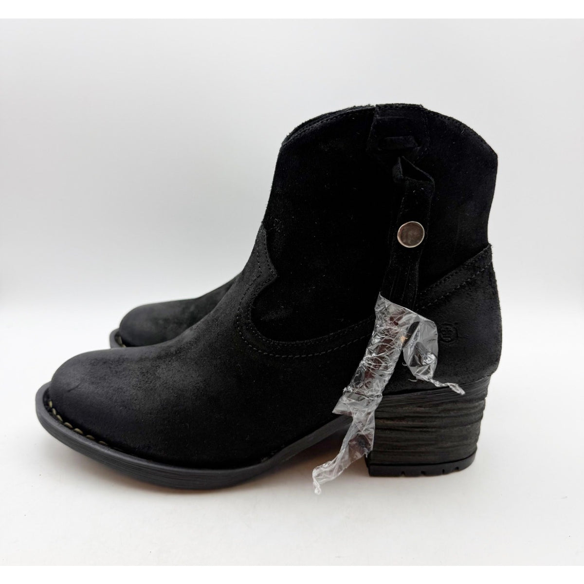 Born Womens Alondra Western Boots Size 9 M EU 40.5 Black Leather NIB