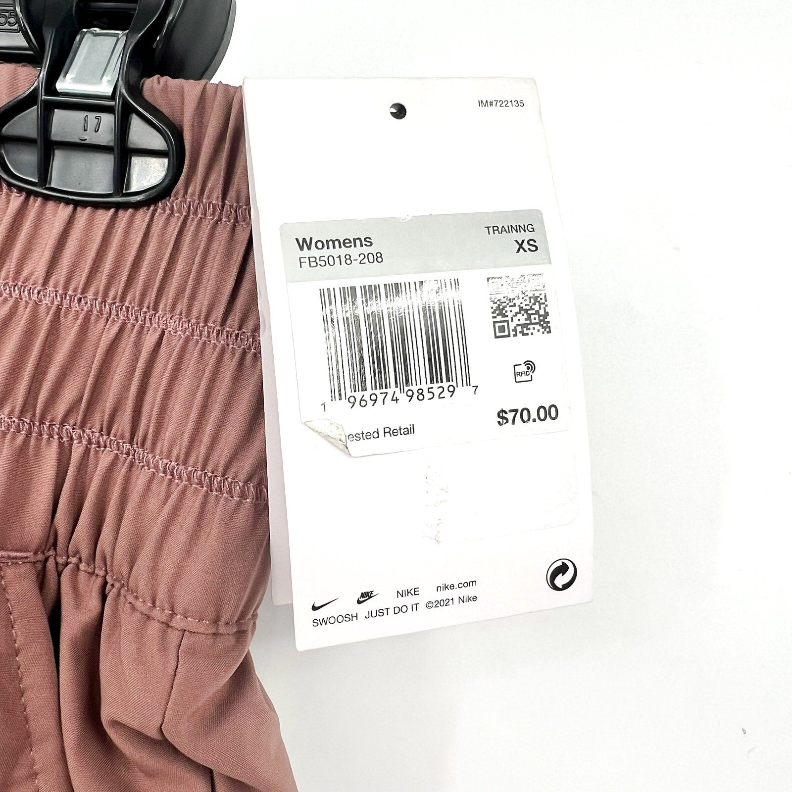 NIKE Women's Dri-FIT One Athletic Pants XS Pink Ultra High-Waisted NWT