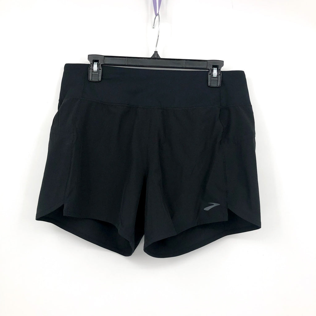 BROOKS Womens Chaser 5" Running Shorts Small Black Athletic Lightweight NWT