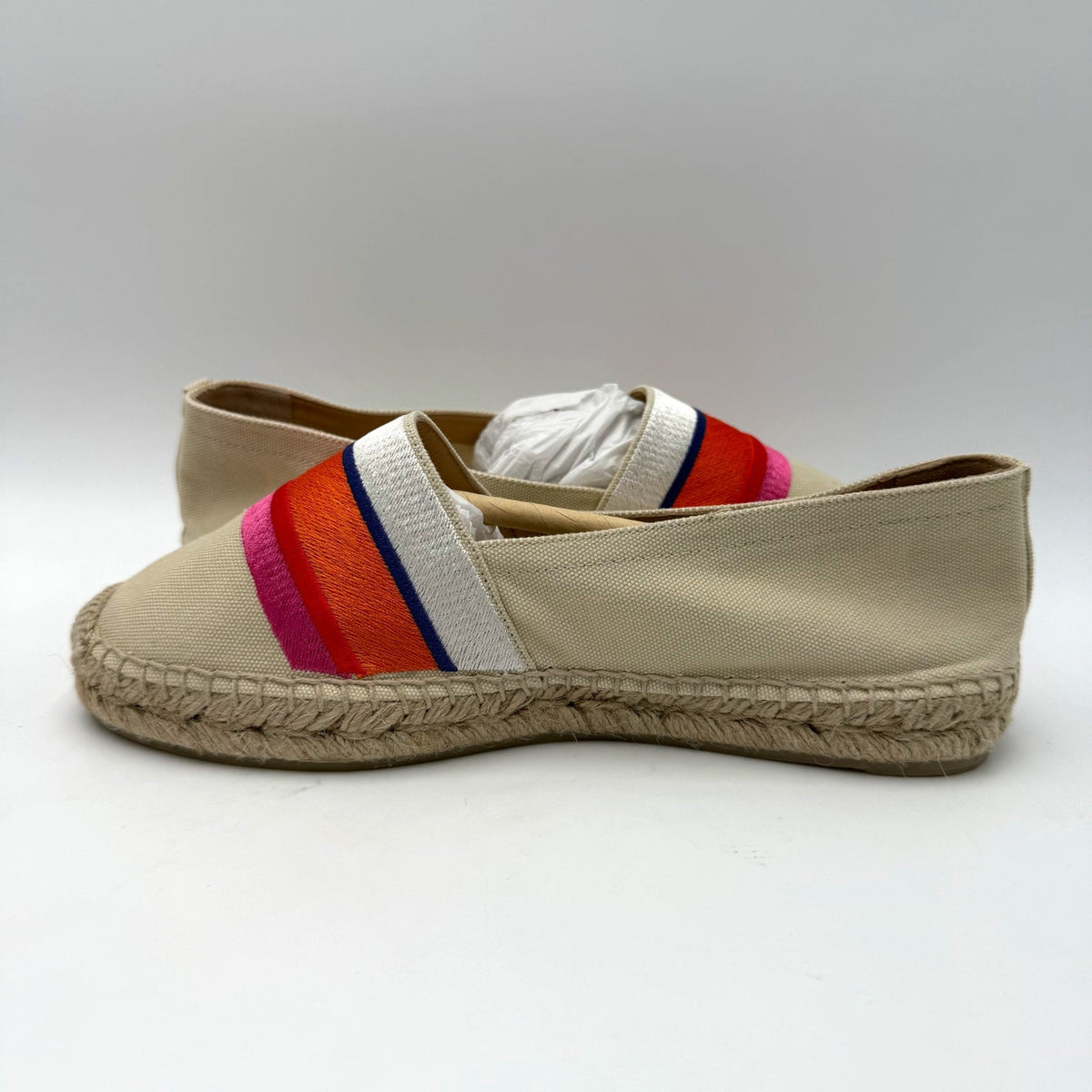 Castaner DVF Womens Klea Espadrille Flats Size 7 EU 37 Cream Pink Ribbon NWOB