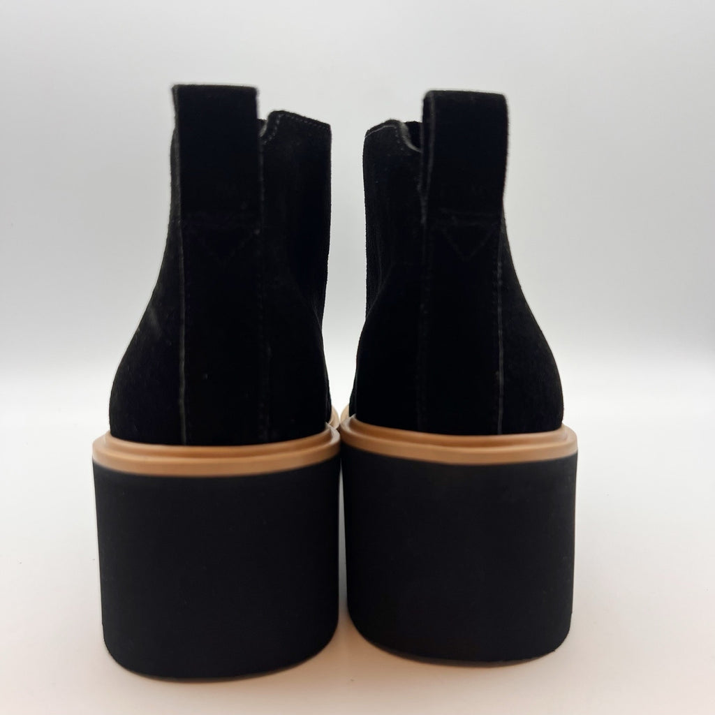 TOMS Womens Maude Lace-Up Ankle Boots SIZE 8.5 EU 39 Black Suede NWOB