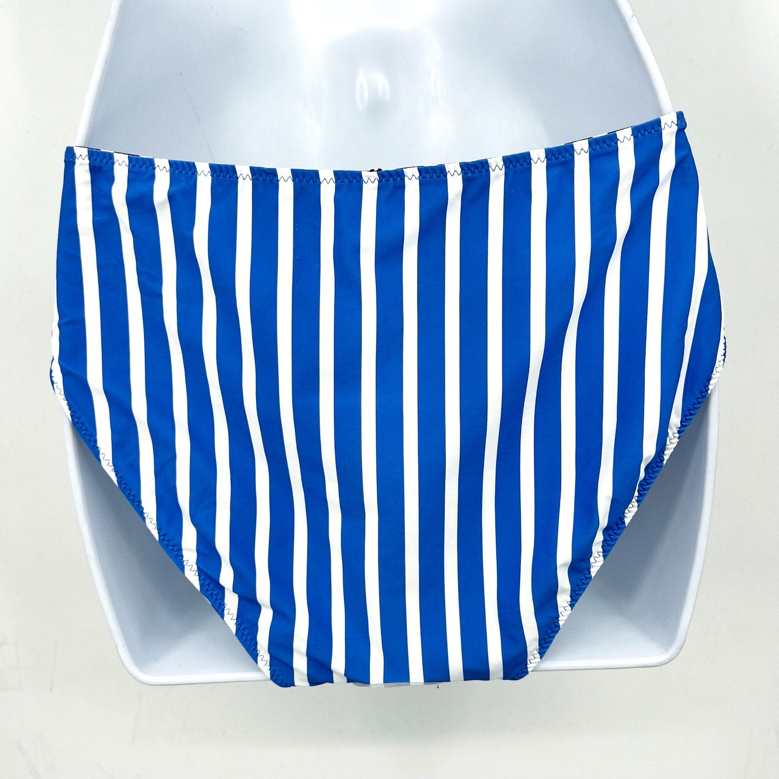 TOMMY BAHAMA Coastline Stripe Reversible Bikini Bottoms Small Blue White NWT