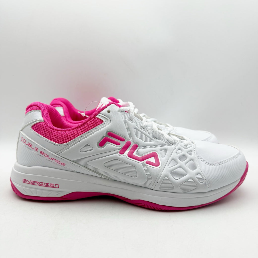 FILA Womens Double Bounce 3 Pickleball Athletic Shoe Size 9 EU 40 White Pink NIB