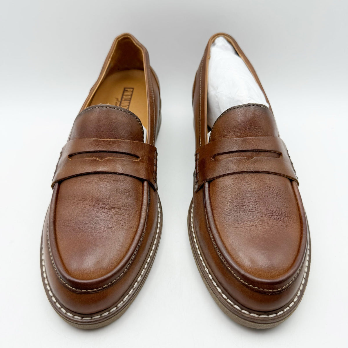 PIKOLINOS Womens Aldaya W8J-3541 Loafers EU 41 US 10.5 Brown Leather NWOB