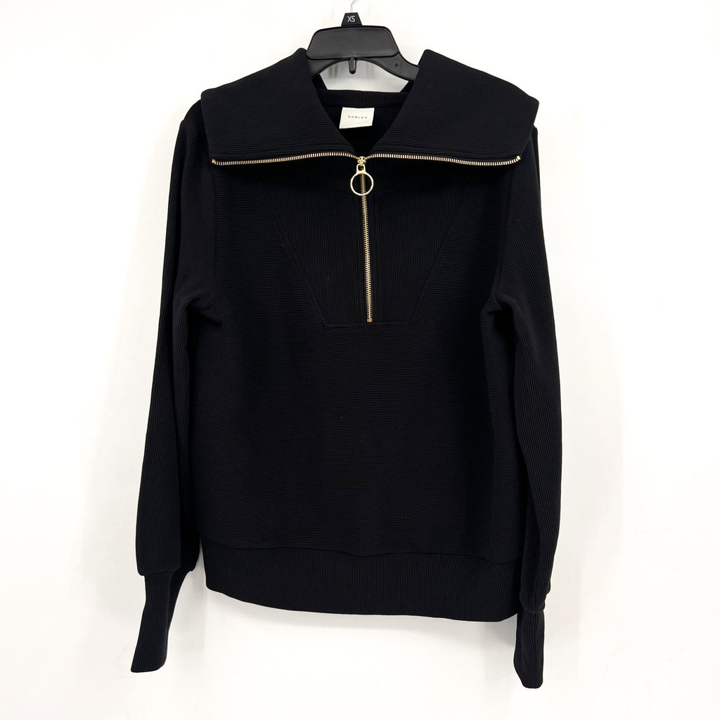 VARLEY Women's Vine Ottoman Half Zip Pullover Small Black Sweatshirt NWOT