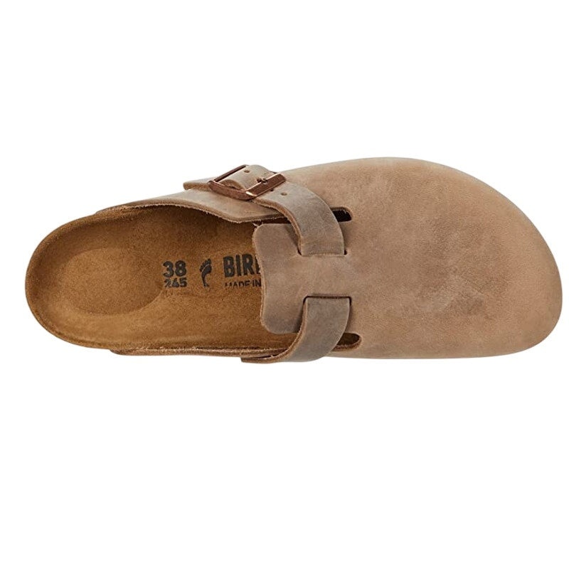 Birkenstock Womens Boston Soft Footbed Clogs EU 40 US 9 Brown Suede Slip On NWT