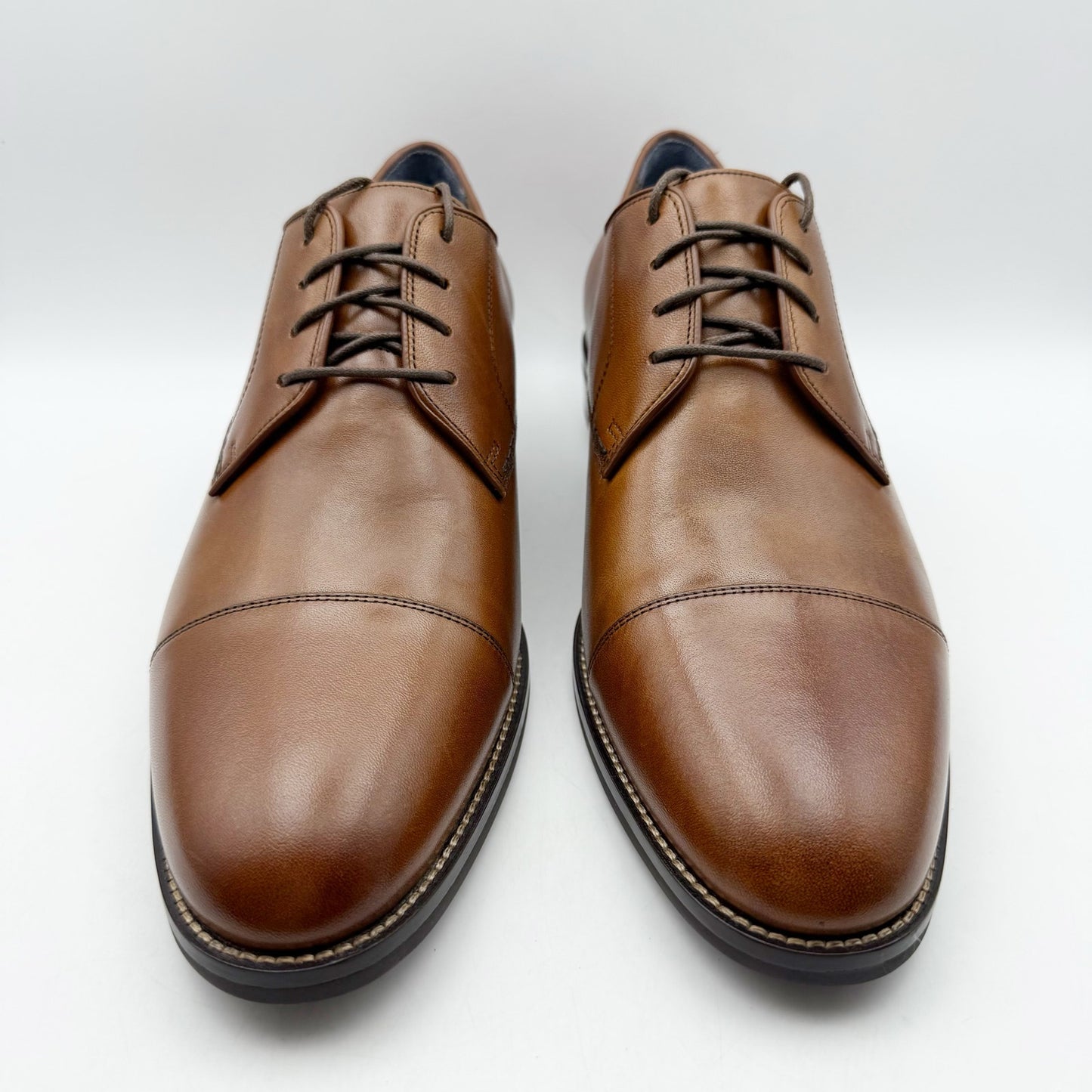 Cole Haan Mens Lenox Hill Cap Oxford Shoes US 10 M Brown Leather Split Toe NIB