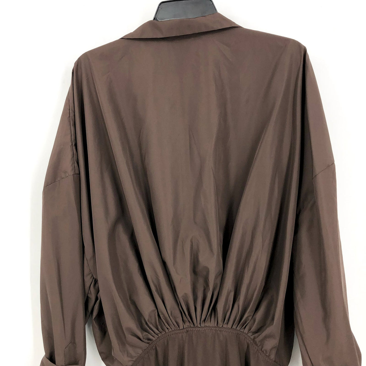 NORMA KAMALI Super Oversized Boyfriend NK Shirt Bodysuit Large Brown NWT