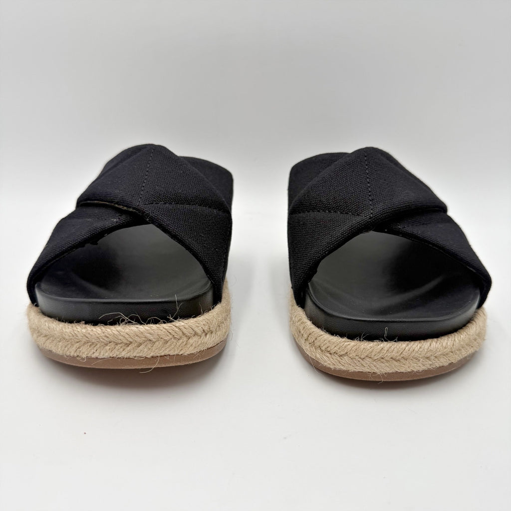 Aerosoles Womens Linney Slide Sandals Size 8.5 M Black Canvas NWOB