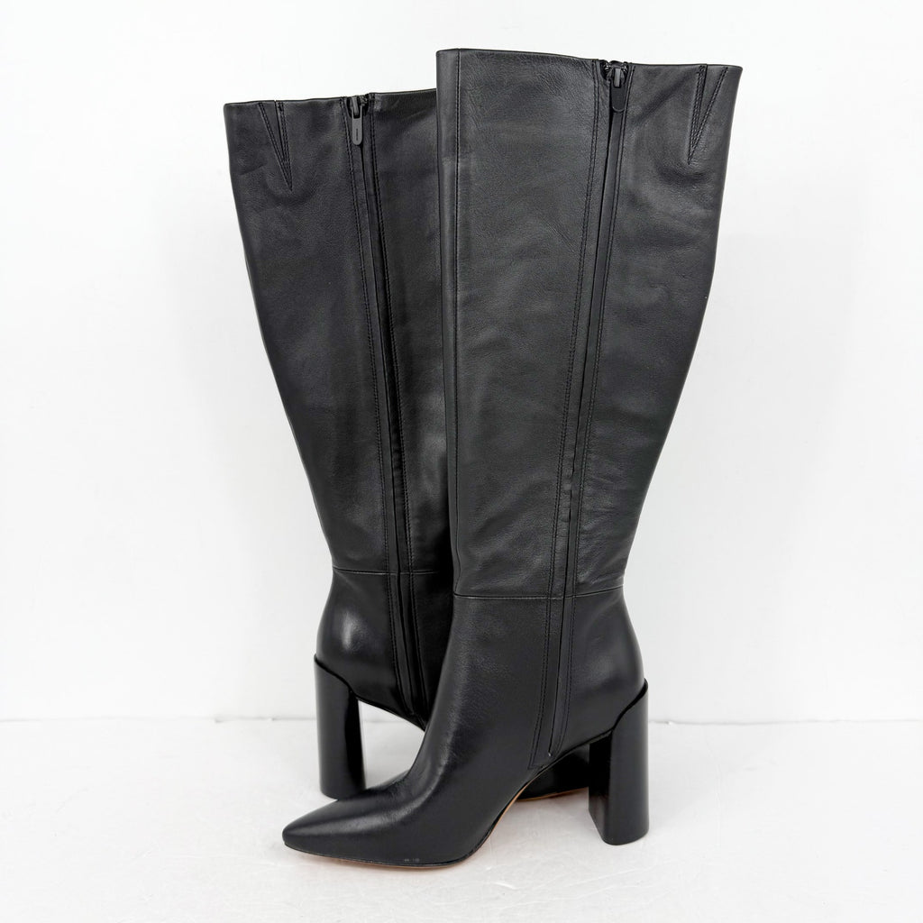 Vince Womens Pilar Knee High Boots US 6 M EU 36 Black Leather NIB