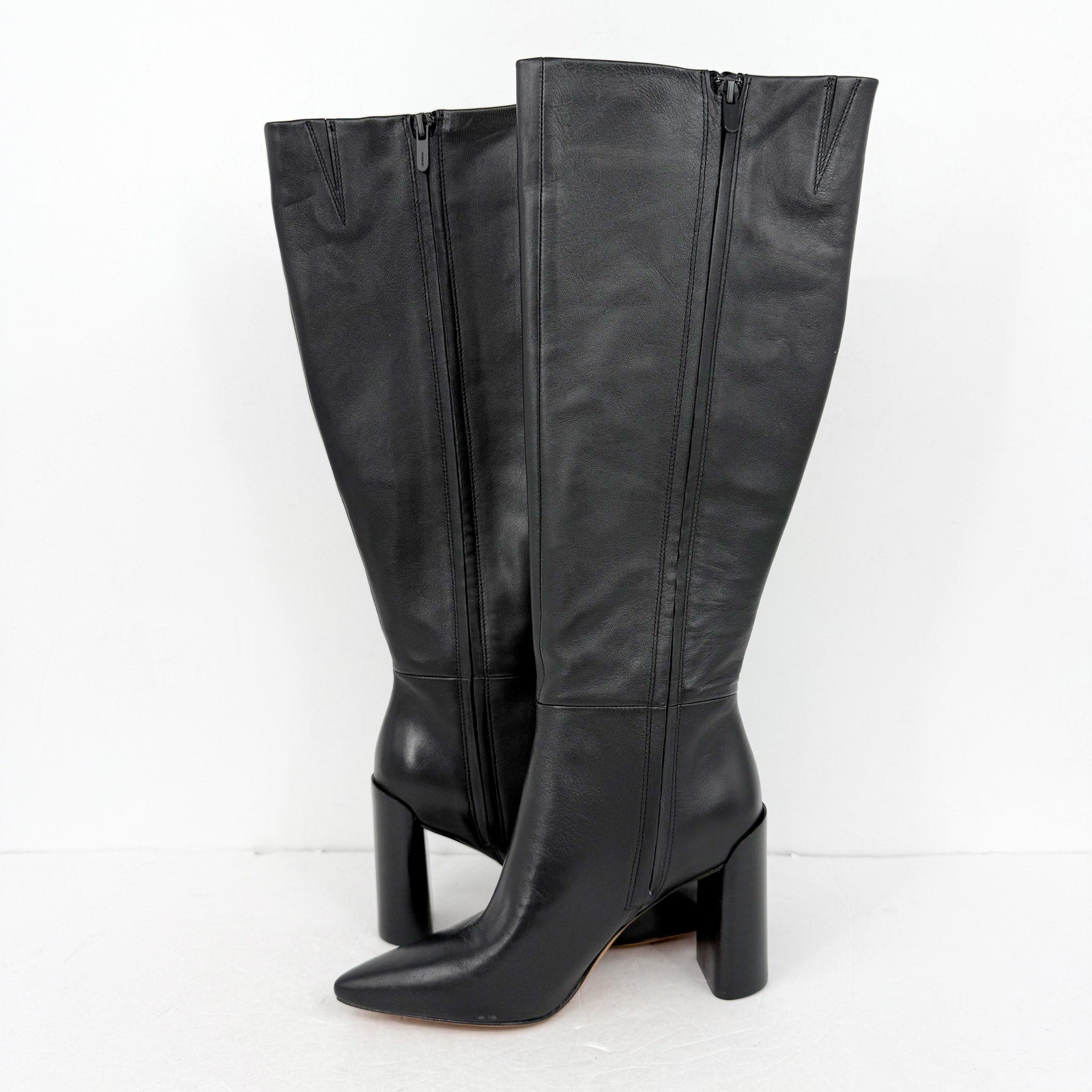 Vince Womens Pilar Knee High Boots US 6 M EU 36 Black Leather NIB