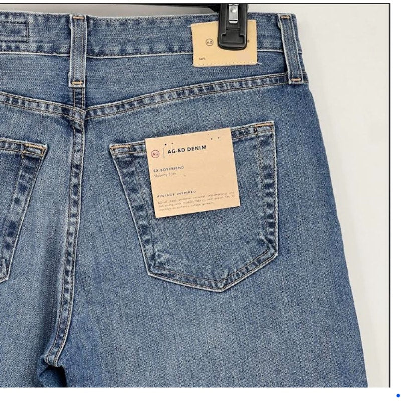 AG ADRIANO GOLDSCHMIED Women's Ex-Boyfriend Jeans Size 26R Blue Landmark NWT