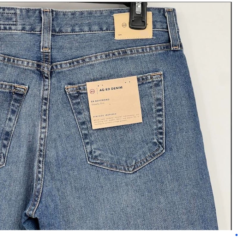 AG ADRIANO GOLDSCHMIED Women's Ex-Boyfriend Jeans Size 26R Blue Landmark NWT