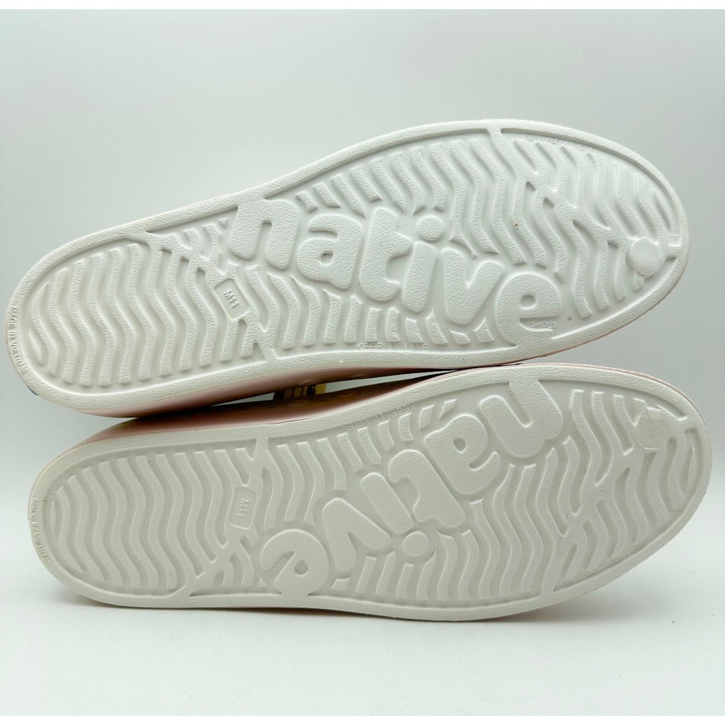 Native Mens Jefferson Slip On Shoes Size 11 EU 45 White Pink EVA Waterproof NWOB