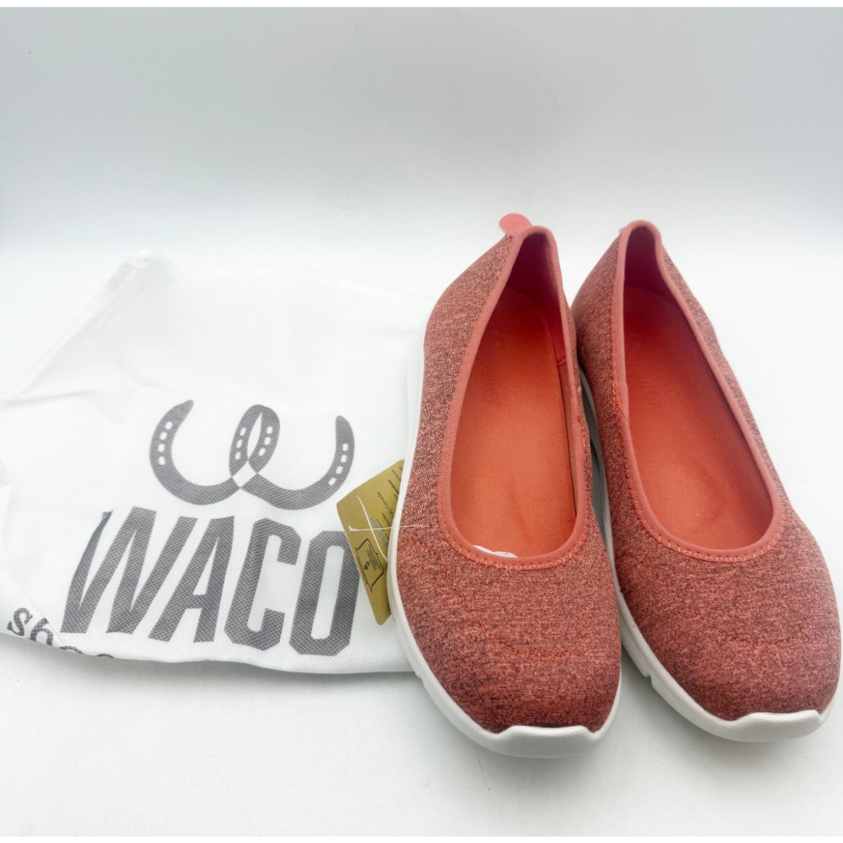 Spenco Womens Daily Stretch Jersey Slip-On Shoes Size 8 Red Terracotta NIB