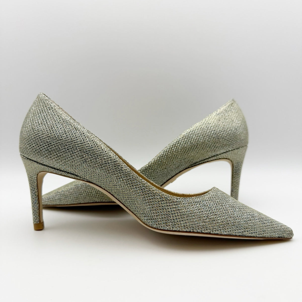 Stuart Weitzman Women’s Stuart 75 Pumps Platino Size 5 Gold Heels NWOB