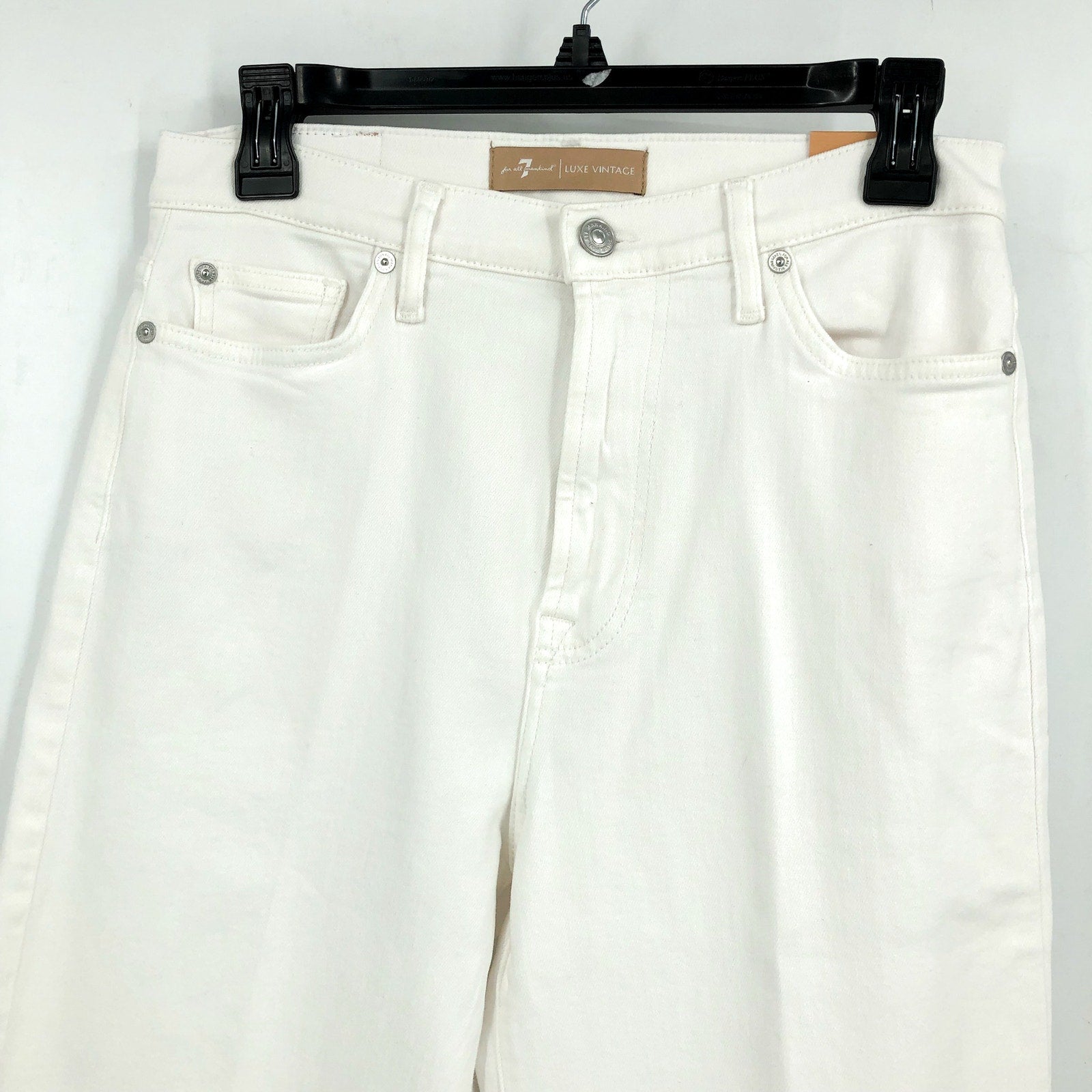 7 FOR ALL MANKIND Womens Crop Joe Jeans Size 29 US 8 White Ultra High-Rise NWT