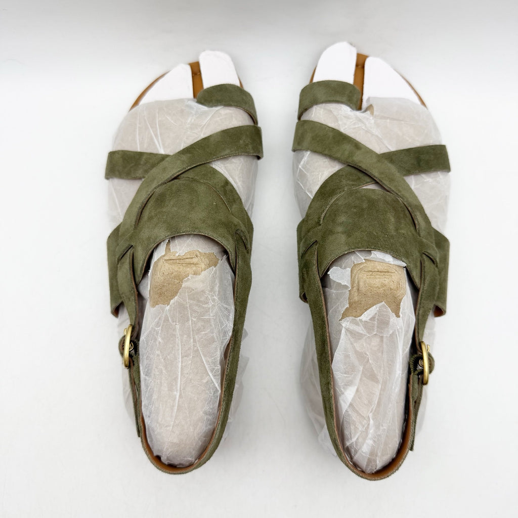 Franco Sarto Womens Gia Sandals US 6 M EU 36 Green Suede NWOB