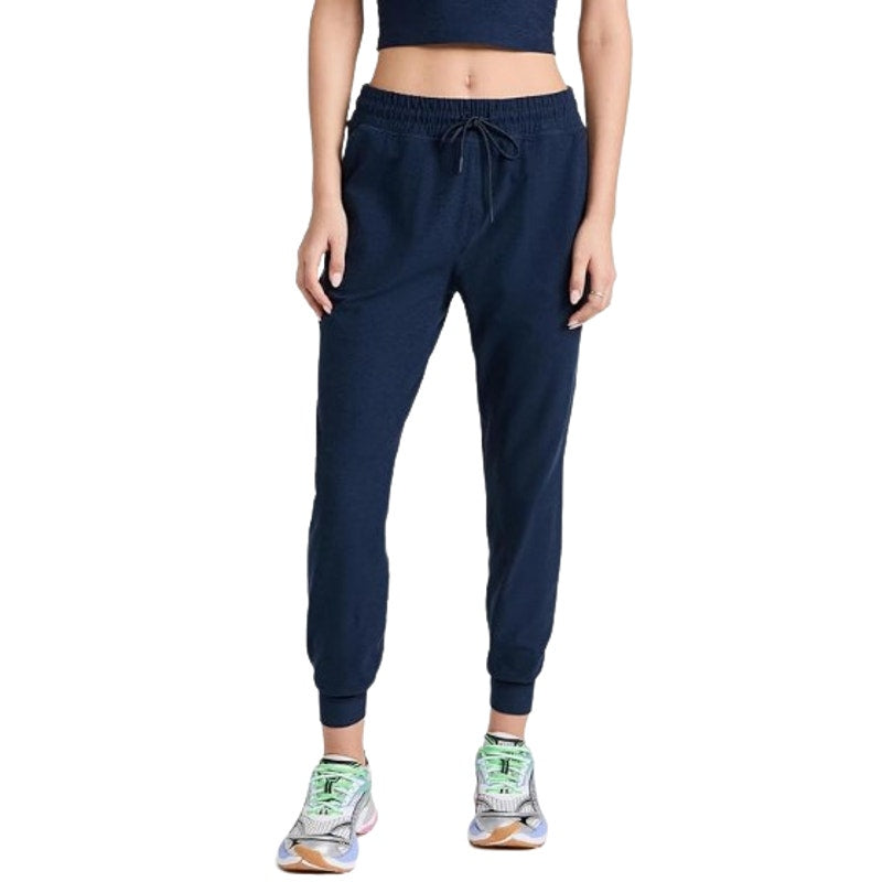 BEYOND YOGA Commuter Midi Joggers XS Nocturnal Navy Blue Drawstring Spacedye NWT