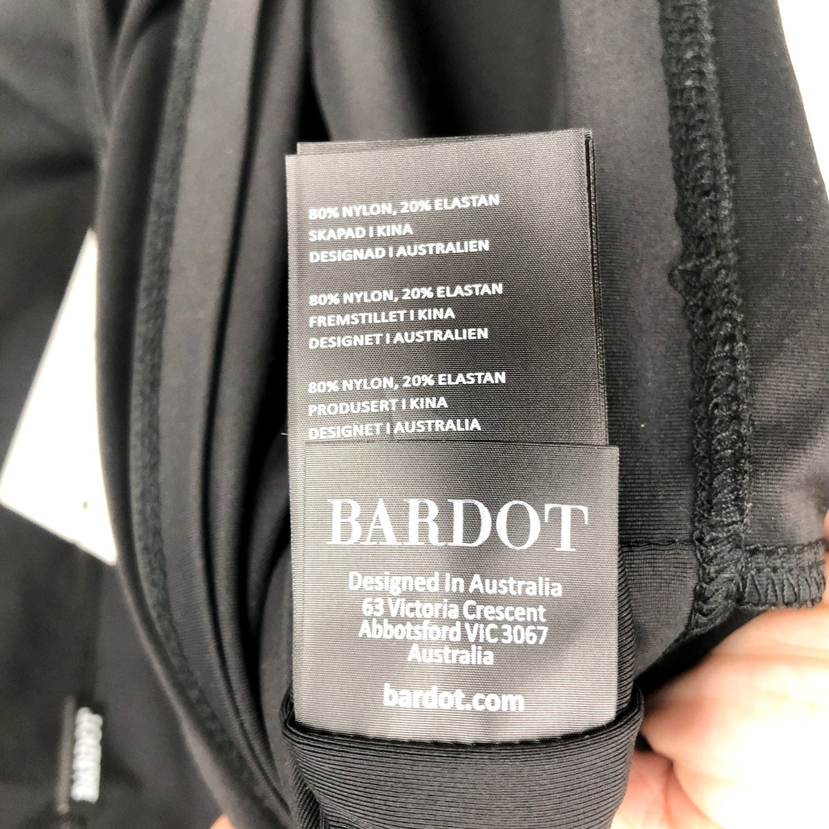 BARDOT Women's Londyn Mini Dress Small Black Cut Out Stretch Bodycon NWT