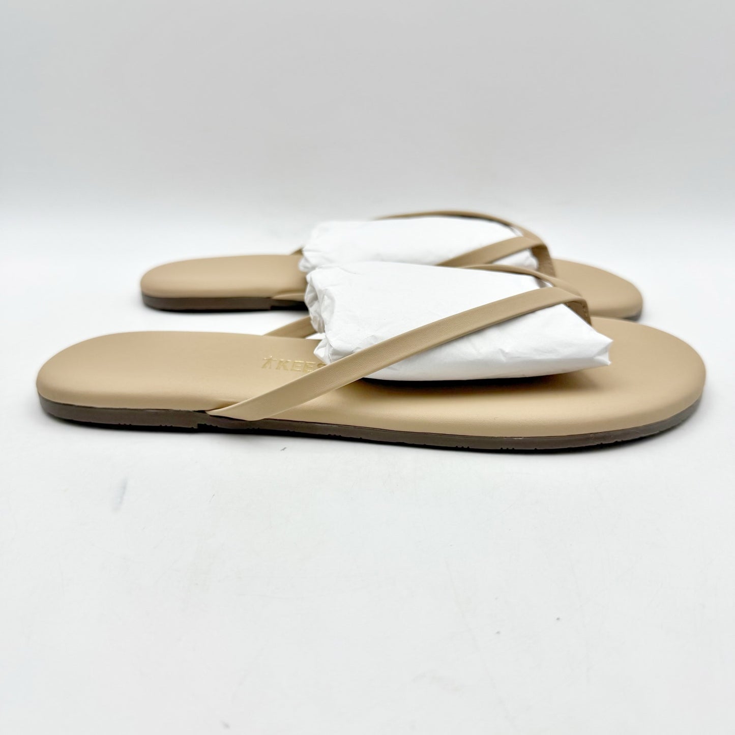 TKEES Womens Foundation Matte Sandals US 7 M Nude Cowhide Leather NWOB